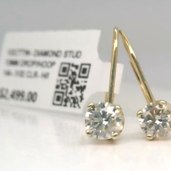 DIAMOND EARRINGS NATURAL DIAMOND BRAND NEW - Picture 3 of 14